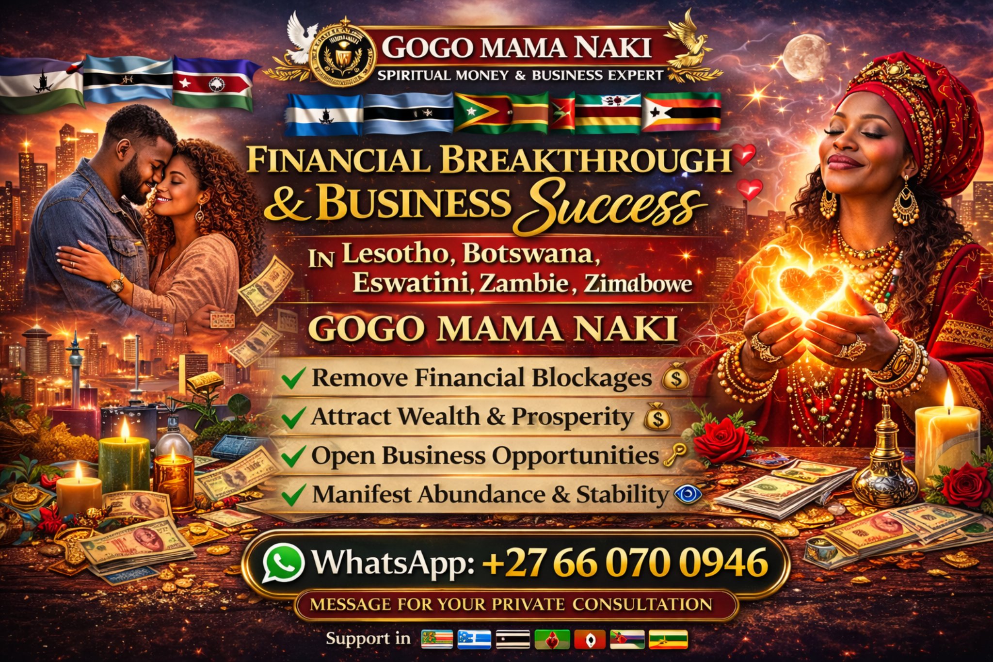 Prosperity Energy Cleansing Botswana Lesotho- Spiritual Help by GOGO MAMA NAKI